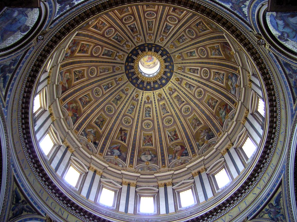 A kupola Michelangelo elkpzelsei s kivitelezse szerint plt...