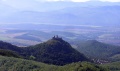 A Füzéri-vár és mellette a völgyben Füzér.